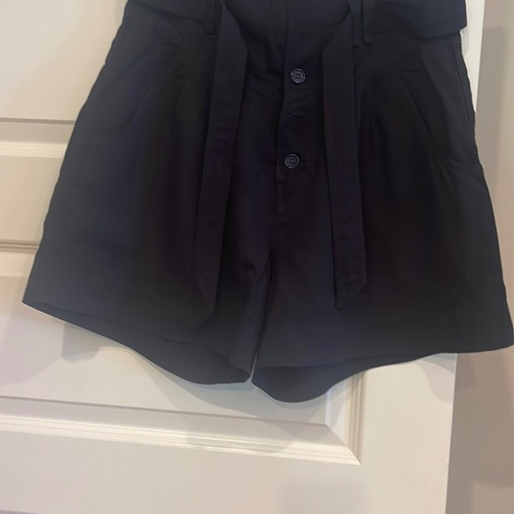 Isabel Marant Etoile Siflink Belted Lyocell-blend Shorts In Blue - Picture 3 of 5